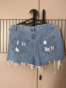 Distressed Denim Shorts