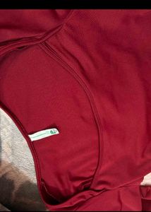 Chic Burgundy Asymmetrical Top