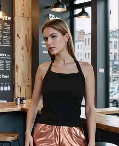 Chic Black Halter Neck Top