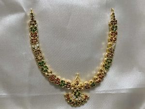 22kt Gold Plated Necklace with Colorful Stones