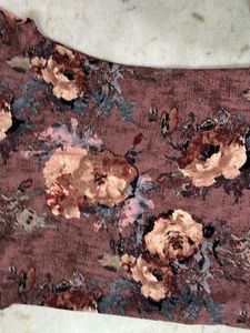 Floral Print Cutout Neckline Dress