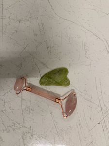 Rose Quartz Roller, Jade GuaSha and Scalp Massage