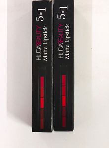 Combo Of Huda Beauty 5 in 1 Creamy Matte Lipstick (Red Edition)