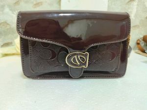 Chic Patent Leather Crossbody Bag