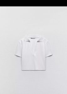 Zara Rubbed Polo Shirt Tagged Size S