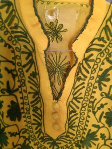 Pure GEORGETTE Embroidered Short Kurti With (ONLY