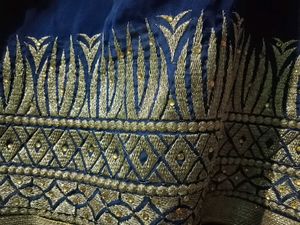 Elegant Blue &amp; Gold Kurta