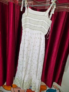 Boho Smocked Maxi Dress - ( Brand new )