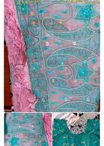 Kanjeevaram SareeAmazing 😍 Pink &amp; Green Saree B
