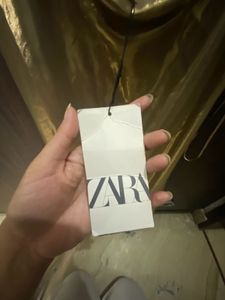 Zara A line soft slippery party wear dress