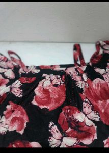 Charming Floral & Butterfly Print Dress