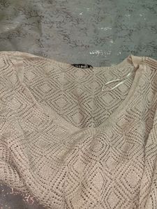 Lightweight Knit V-Neck Tunic Top