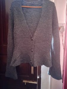 Sparkly Button-Up Cardigan