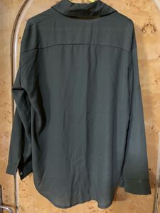 Olive Green Button-Up Shirt