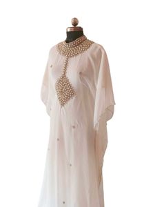Elegant White Embellished Kaftan