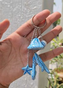 Ocean Themed Jellyfish 🪼 Inspired Keychain
