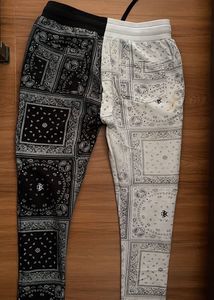 Split Bandana Print Joggers
