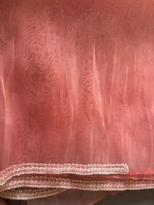 Elegant Pink Embroidered Saree