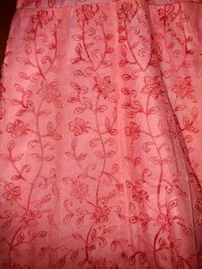 Elegant Pink Embroidered Gown 🩷 | New |