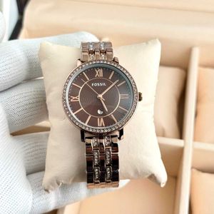 Fossil Rose Gold Watch with Crystal Accents