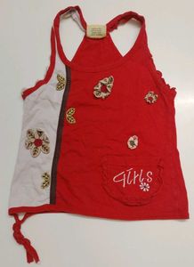 Cute Kawaii  Red Floral Tank Top
