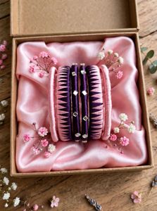 Chic Dark Purple &amp; Baby Pink Bangles
