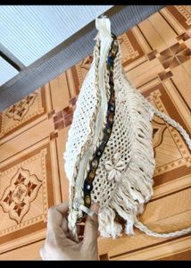 Boho Macrame Fringe Crossbody Bag