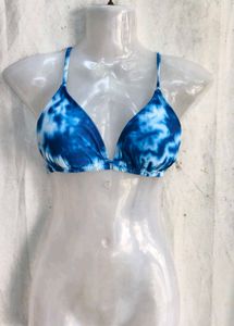 I. Blue Tie-Dye Bikini Top