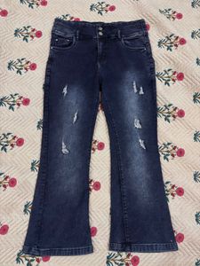 Flared Ripped Jeans