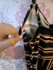 Striped dress with Bow Detail