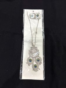 Morpankh Design Oxidised Silver Necklace Set