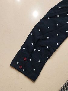 Chic Navy Polka Dot Dress