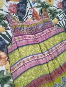 Bohemian Print Ruffled Tank Top