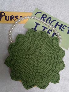 Handmade Crocheted Flower Purse