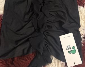 Black Ruffle Bodycon Mini Dress