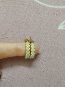 Chic Pearl Hoop Earrings