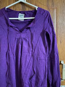 Vibrant Purple Long Sleeve Top