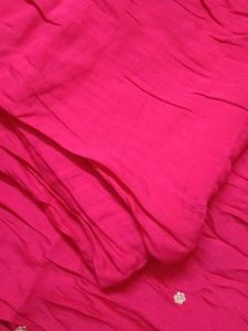Elegant Pink Kurta with Gold Embroidery