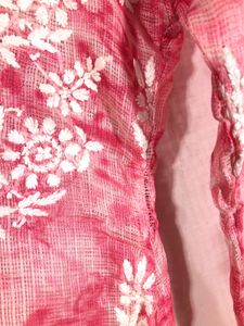 Pink Emboridered A-Line Top (Women’s)