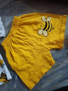 Cute Bee Print Baby Outfit