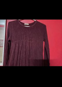 Elegant Maroon Anarkali Dress
