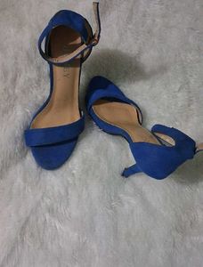 Royal Blue Suede Heels