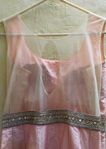 Peach Anarkali Suit with Dupatta