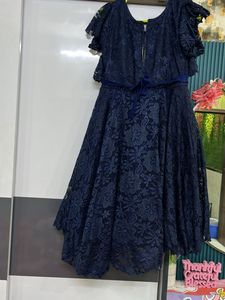 Navy Blue Layered frock  Dress for Girls