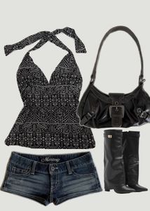 y2k grunge halter neck top