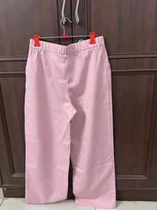 H&amp;M Stylish Pink Wide-Leg Pants