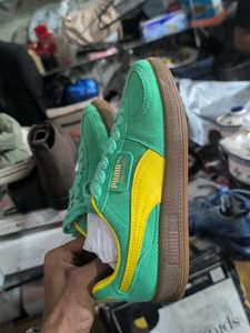 Puma Palermo Sneakers - Teal &amp; Yellow uk 3