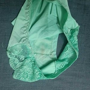 Mint Green Lace Trim Briefs