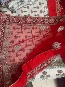 Red bridal duppata