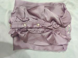 Elegant Ruffled Satin Blouse